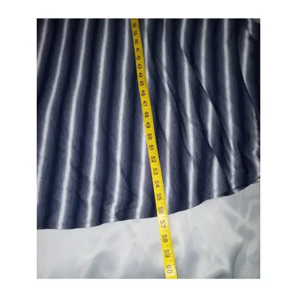 Anthropologie Puella Soft Striped Blue White Caftan Maxi Dress Size Medium - Picture 6 of 11